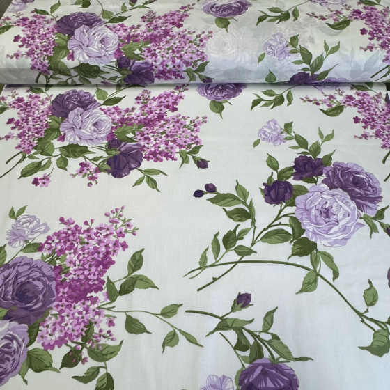 Bavlněná látka Kytičky na Žlutém, metráž 160 cm