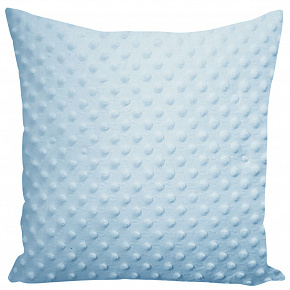  Housse de coussin micropeluche 40X40 cm, Bleu Clair