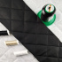 Simili cuir matelassé 5X5 cm, 540 g/m², largeur 145 cm, noir