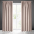 Rideau occultant galon fronceur couleur rose sale 135X270 cm