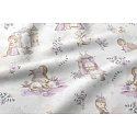 Tissu coton au métre imprimé, couleur blanche, 160 cm