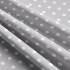 Tissu coton au métre couleur gris pois blanche 22 mm