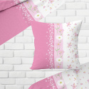 Linge de lit en flanelle avec fermeture, couleur Rose, 140x200 cm