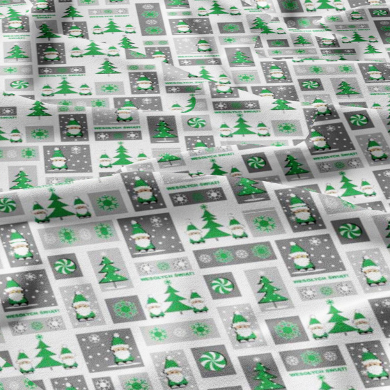 Tissus en coton de Noël au mètre, 160 cm motif scandinave 4 rouge