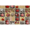 Tissus en coton de Noël au mètre, 160 cm motif Noël 49 gris