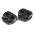 Arrêt cordon 2 trous plastique transparent 5 mm couleur noir