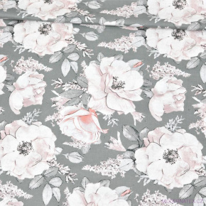 Tissu en coton au mètre, 125 g/m², largeur 160 cm, imprimé à fleurs Tissu en coton au mètre, 125 g/m², largeur 160 cm, imprimé à fleurs