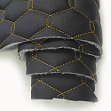 Cuir écologique GEO couleur noir-jaune