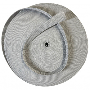 Ruban polypropylène renforcé pour sacs 30 mm couleur gris clair (50 m)