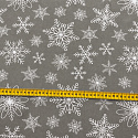 Tissus en coton de Noël au mètre, 160 cm motif Noël Gris