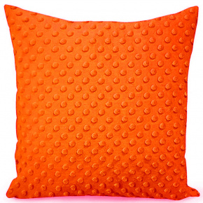Housse de coussin micropeluche 40X40 cm, Orange