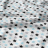 Tissu coton au mètre, 125 g/m², largeur 160 cm, imprimé Pentagones bleu et blanche