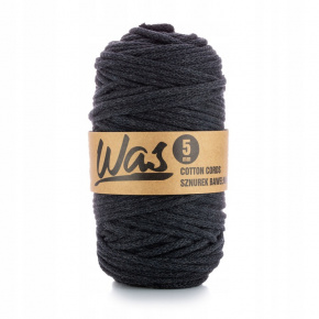 Cordons tressé coton 5 mm, 100 m, graphite 360