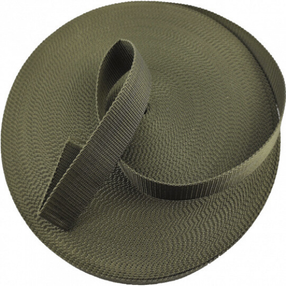 Ruban polypropylène renforcé pour sacs 25 mm couleur khaki (50 m)