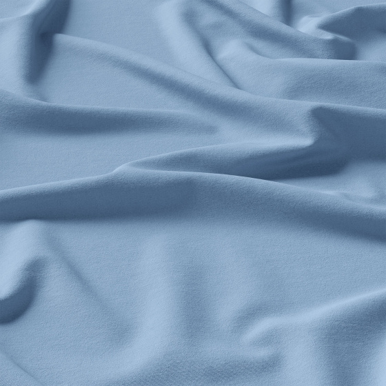 Tissu en coton uni au mètre, 125 g/m², largeur 160 cm, bleu clair