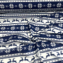 Tissus en coton de Noël au mètre, 160 cm motif Noël Bleu Marine