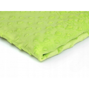 Tissu minky coeurs, 330 gr/m2, largeur 160 cm, seledin