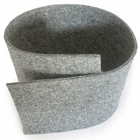 Feutrine technique 4 mm, 550 g/m², largeur 165 cm, gris