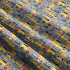 Tissu coton au métre imprimé Construction gris-jaune