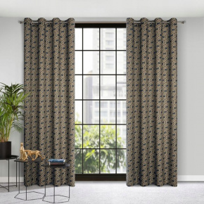 Rideaux motifs Juliet couleur biege 140 x 250 cm 