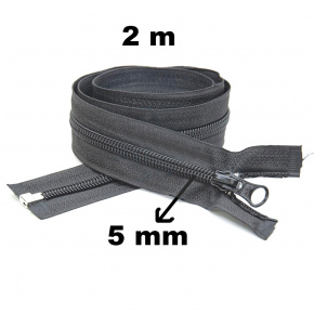 Fermeture à glissière en spirale Graphite  5 mm longueur 200 cm