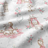 Tissu coton au métre imprimé, couleur blanche, 160 cm