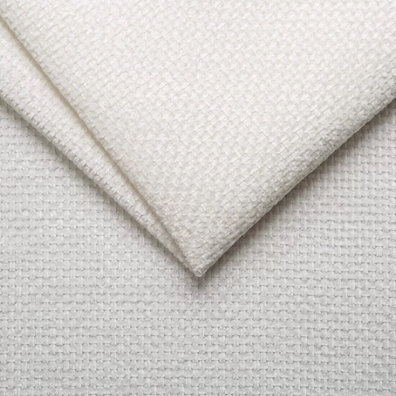 Tissu d'ameublement Ignifugé au métre Eden, couleur Ivory