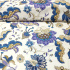 Tissu en coton au mètre, 125 g/m², largeur 160 cm, imprimé à pivoine violet sur fond blanc
