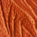 Tissu minky coeurs, 330 gr/m2, largeur 160 cm, orange