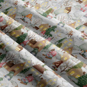 Tissus en coton de Noël au mètre, motif Temps de Noël 160 cm