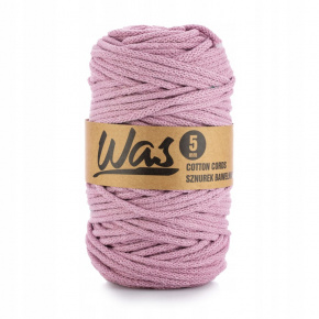 Cordons tressé coton 5 mm, 100 m, couleur rose ancienne 100