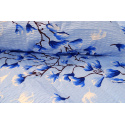 Linge de lit en crêpe avec fermeture éclair, couleur Bleu, 140x200 cm