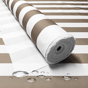 Akce Voděodolná látka Premium, 190 g/m², 90 x 160 cm, proužky cappuccino