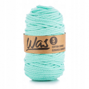 Cordons tressé coton 5 mm, 100 m,  couleur menthol 190