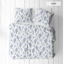Linge de lit en flanelle avec fermeture, couleur Bleu, 140x200 cm