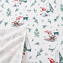 Tissus en coton de Noël au mètre, 160 cm motif Noël blanche