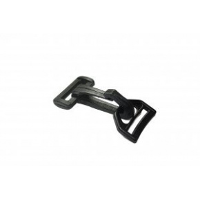 Mousquetons noirs plastique 25 mm