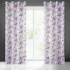 Rideaux motifs Bella couleur rose 140 x 250 cm 
