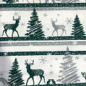 Tissus en coton de Noël au mètre, 160 cm motif Scandinavie Vert