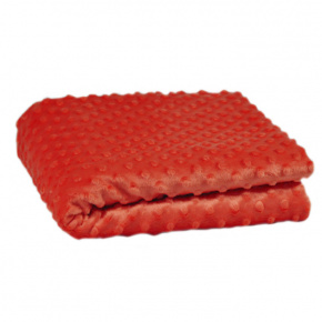 Tissu minky dot, 380 g/m², largeur 160 cm, orange fonce