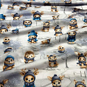 Christmas cotton fabric, by the meter, width 160 cm, pattern Christmas on White 46