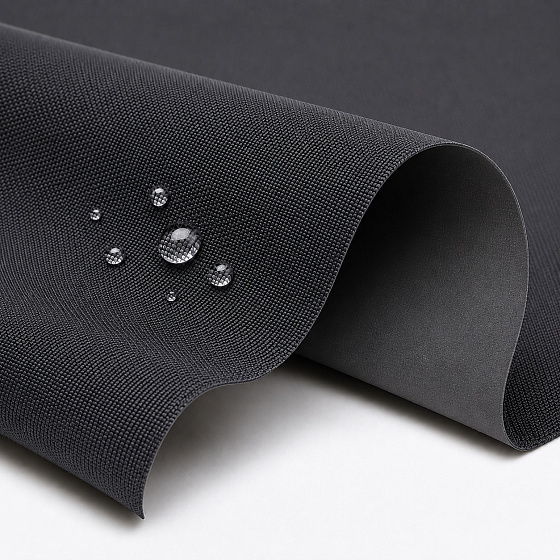 Tissu extérieur Imperméable PVC Codura 600D, 360 g/m², 150 cm, Graphite