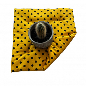 Coussin-40x40x2-cm-Noir-point-jaune