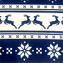 Tissus en coton de Noël au mètre, 160 cm motif Noël Bleu Marine