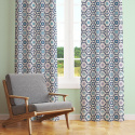 Tissu coton au métre imprimé Oriental bleu 2