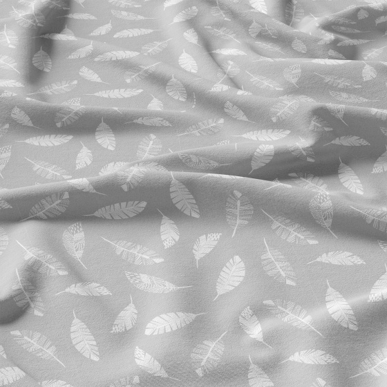 Tissu coton au métre couleur gris coeurs blanche 494