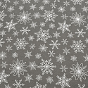 Tissus en coton de Noël au mètre, 160 cm motif Noël Gris