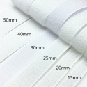 Bande adhésive auto-agrippante crochet et boucle 25 mm blanche