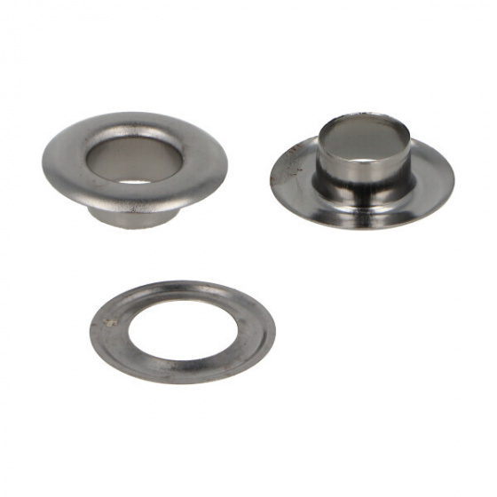 Oeillets Ø intérieur 10 mm acier chromé 10 pces