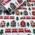 Tissus en coton de Noël au mètre, 160 cm motif Noël blanche